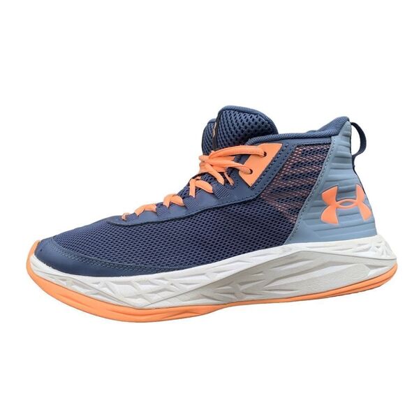 Under Armour Youth Utility Blue Orange Jet Basketball Shoes Sneakers Size 6 - Picture 2 of 14